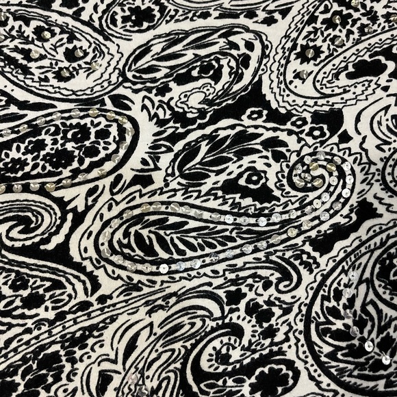 Catherines 3/4 Sleeve Paisley Print Top - Picture 2 of 8